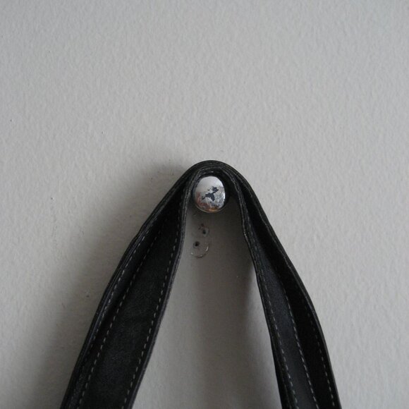 Authentic COACH Monogram Signature Shoulder Bag #6092, Black Gray - Picture 5 of 14